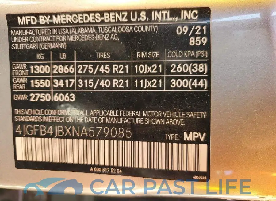 4JGFB4JBXNA579085# 13