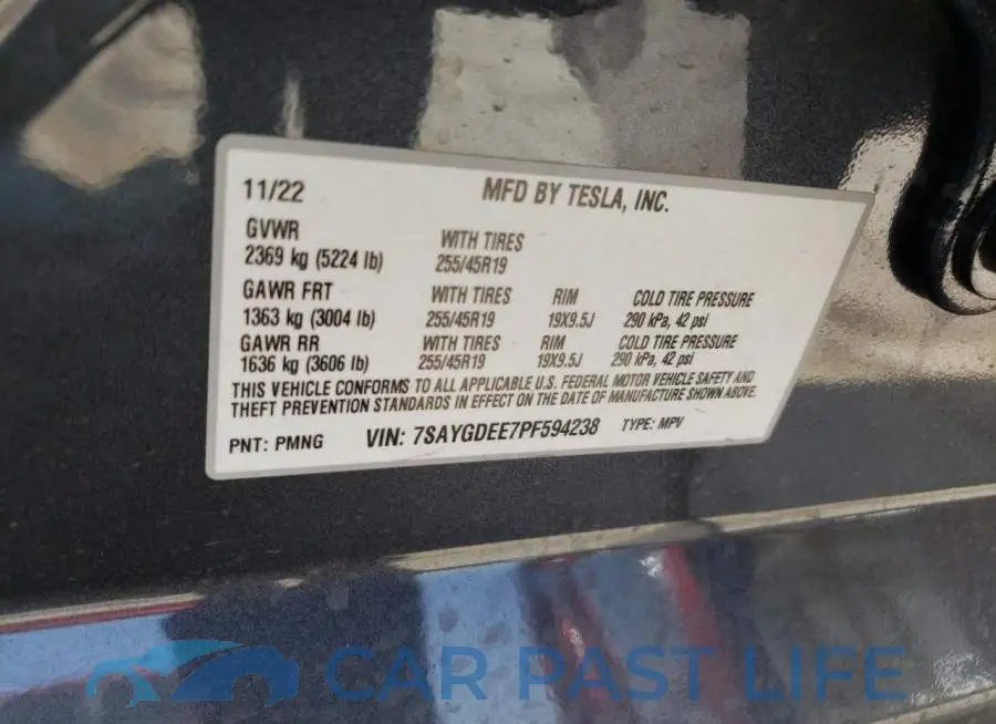 7SAYGDEE7PF594238# 12