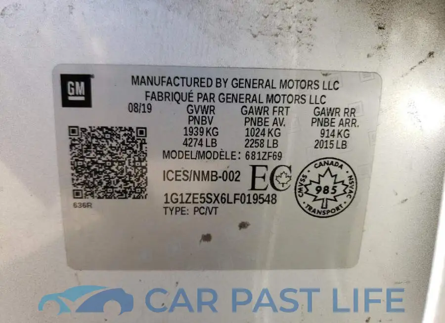 1G1ZE5SX6LF019548# 12