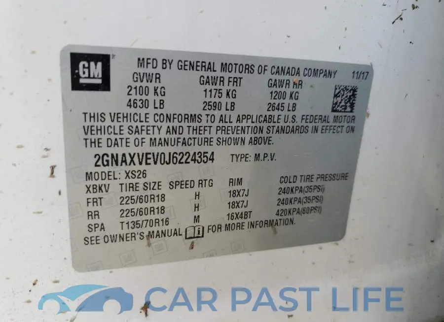 2GNAXVEV0J6224354# 10