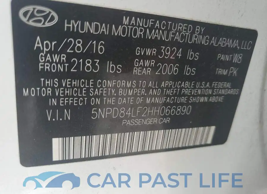 5NPD84LF2HH066890# 12