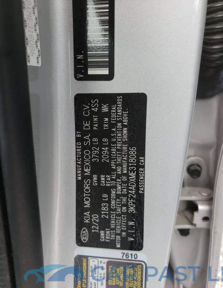 3KPF24ADXME318086# 12