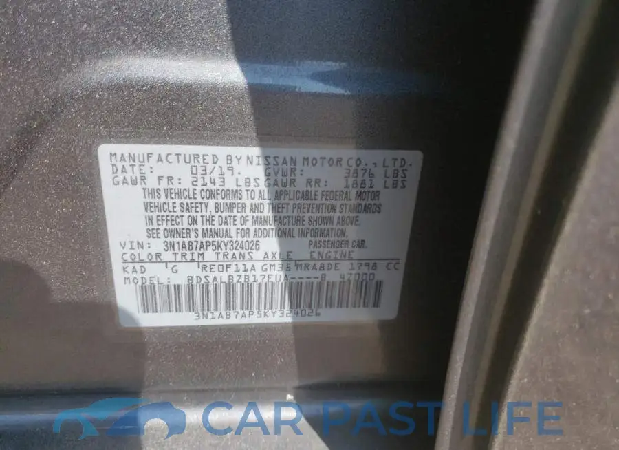 3N1AB7AP5KY324026# 12