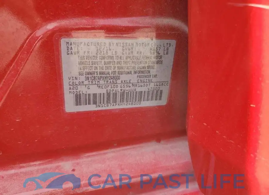 3N1CB7APXHY248000# 13