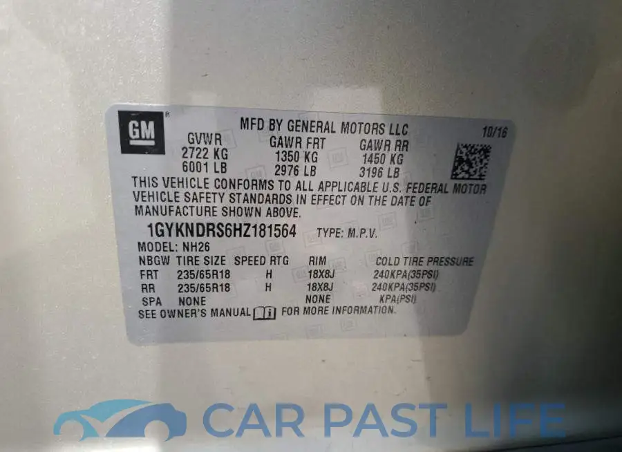 1GYKNDRS6HZ181564# 12