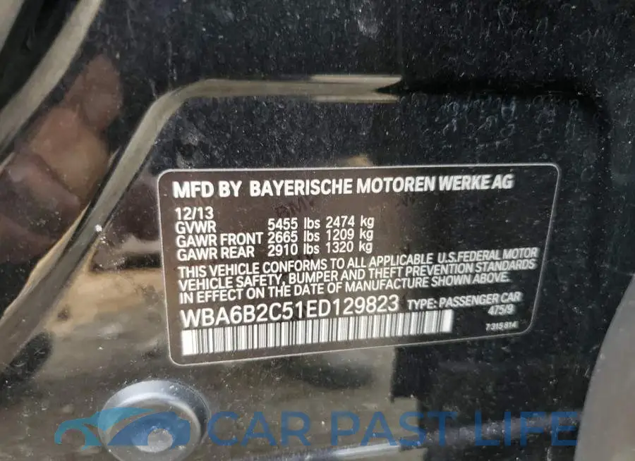 WBA6B2C51ED129823# 12