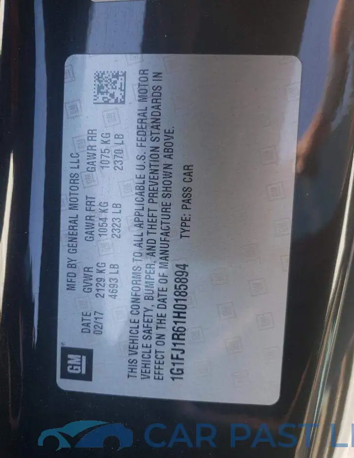 1G1FJ1R61H0185894# 12