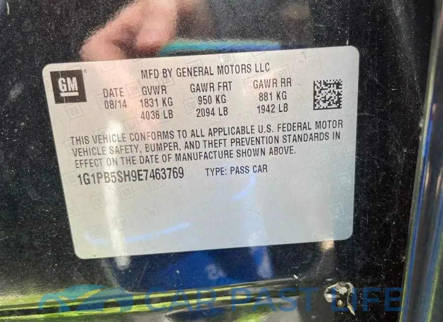 1G1PB5SH9E7463769# 10