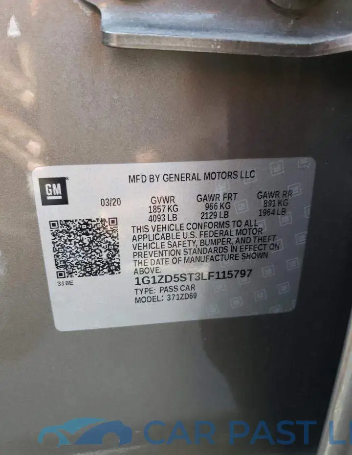 1G1ZD5ST3LF115797# 12