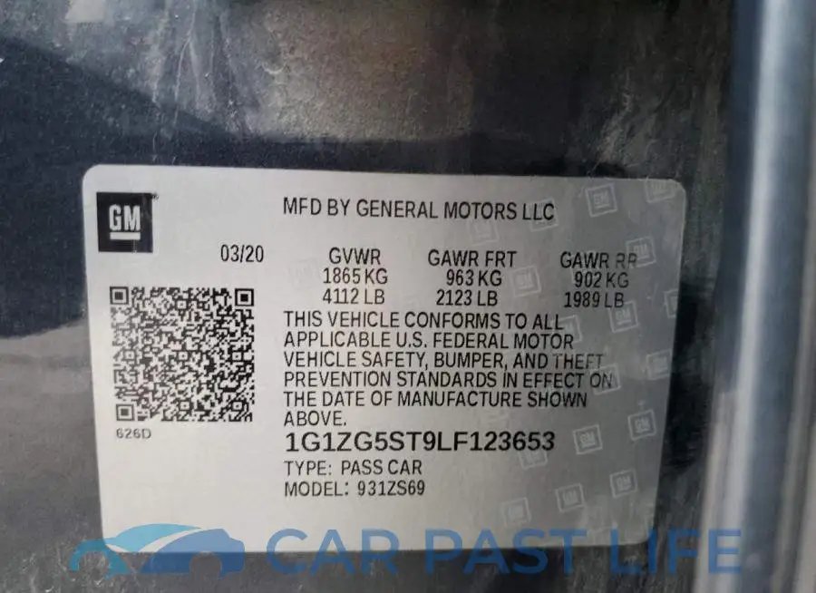 1G1ZG5ST9LF123653# 13
