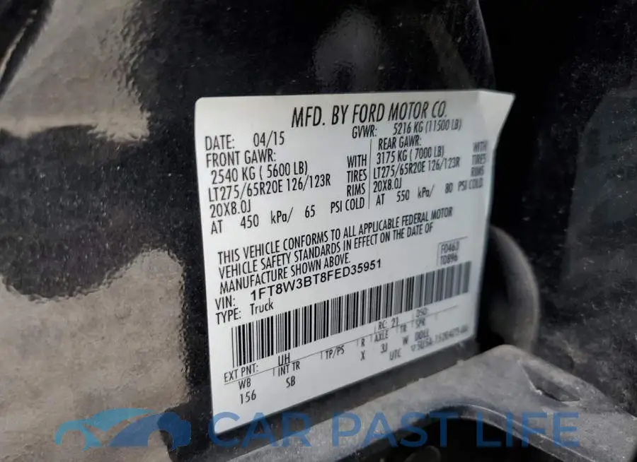 1FT8W3BT8FED35951# 13