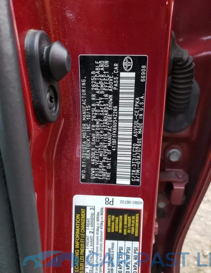4T1BF1FK6GU542286# 12