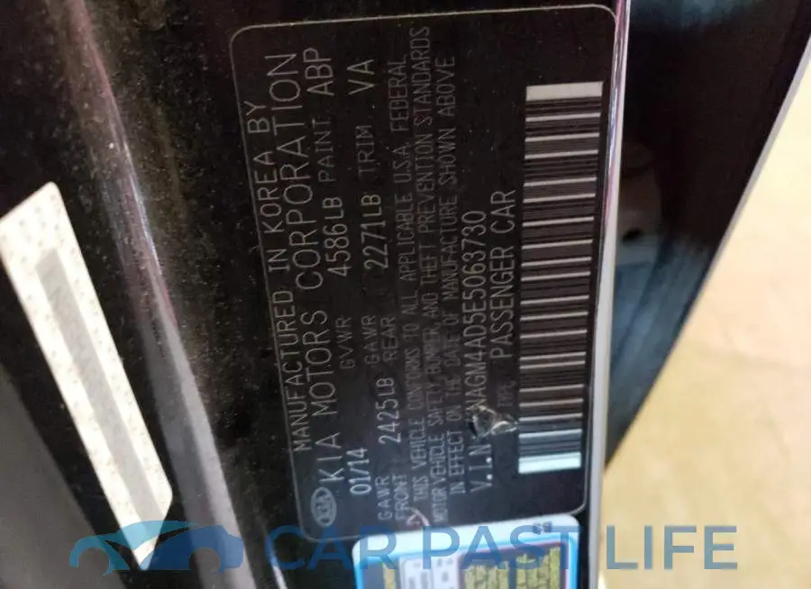 KNAGM4AD5E5063730# 12