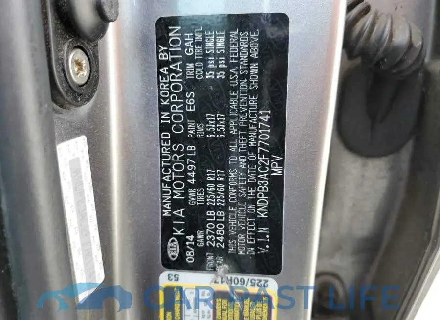 KNDPB3AC2F7701741# 13