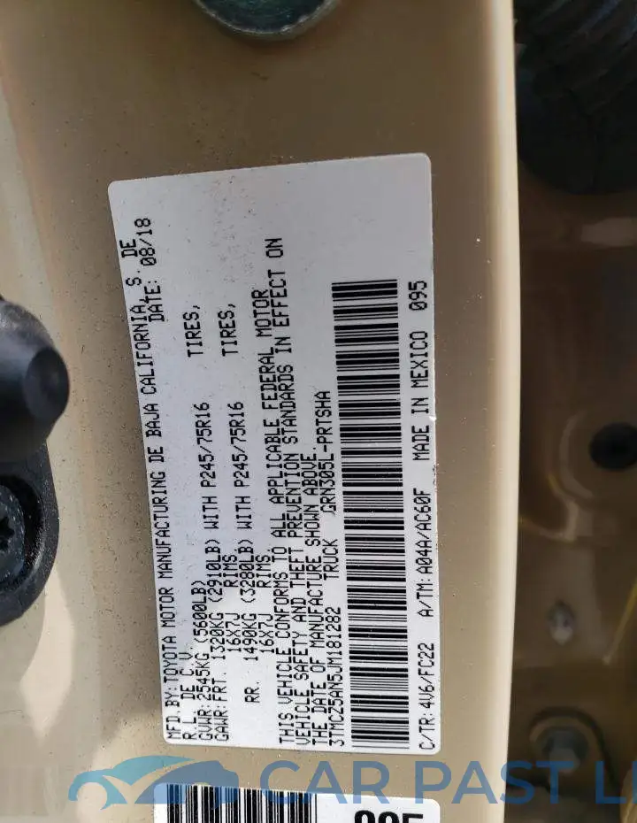 3TMCZ5AN5JM181282# 12