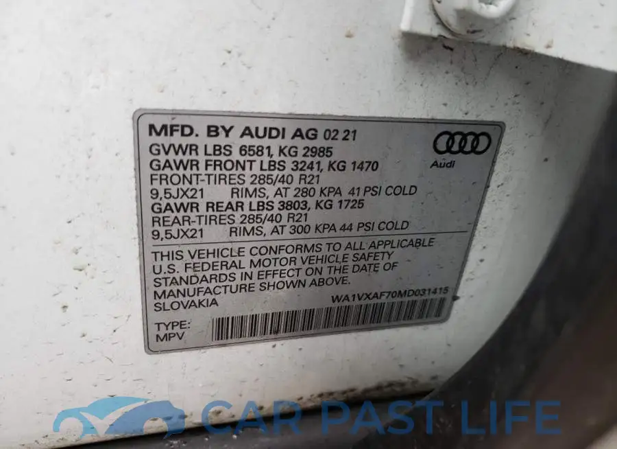 WA1VXAF70MD031415# 13