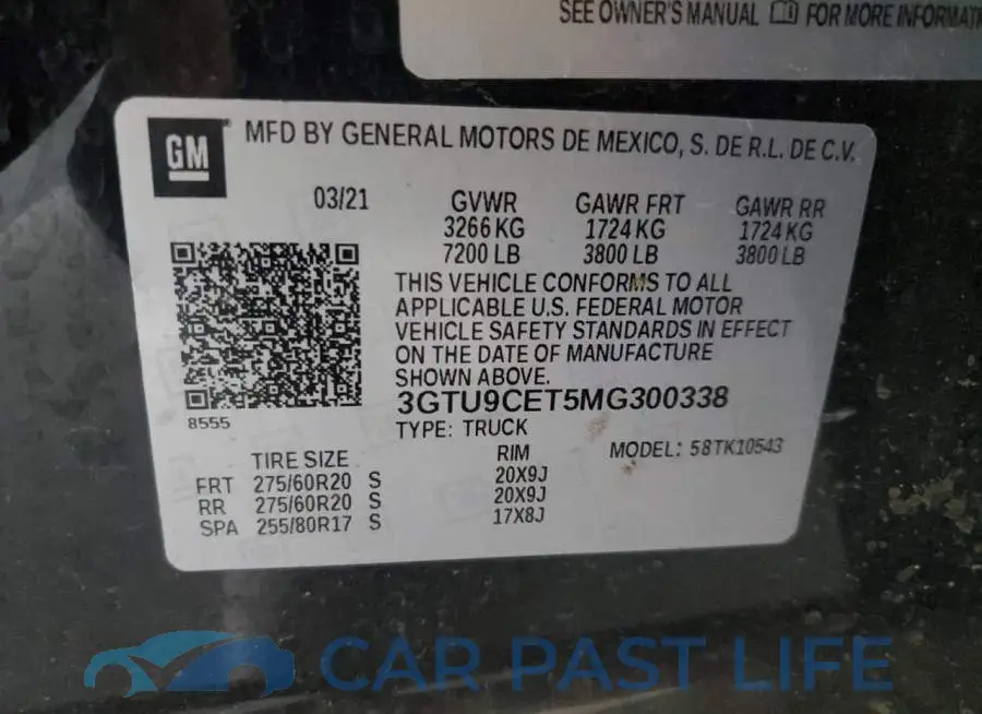 3GTU9CET5MG300338# 13