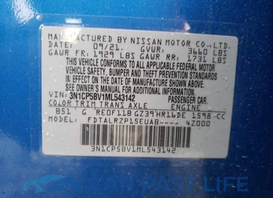3N1CP5BV1ML543142# 13