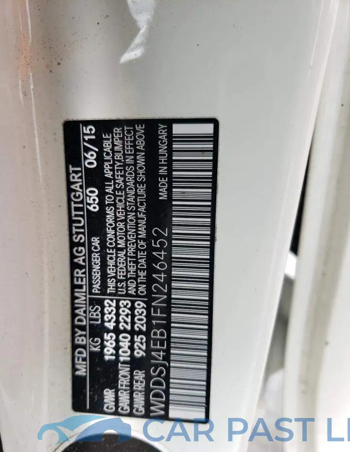WDDSJ4EB1FN246452# 12