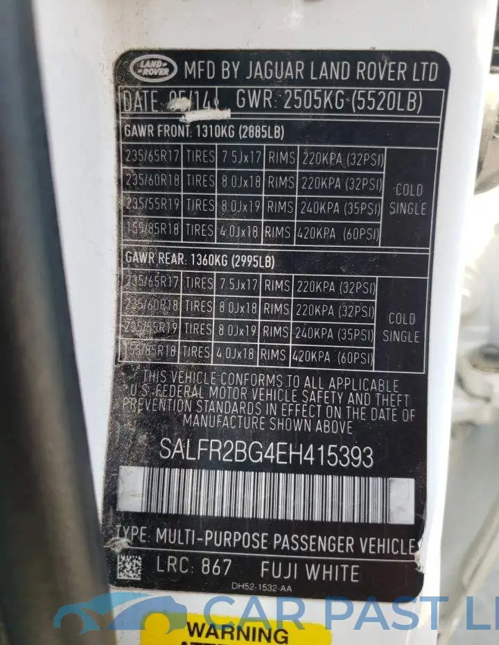 SALFR2BG4EH415393# 13
