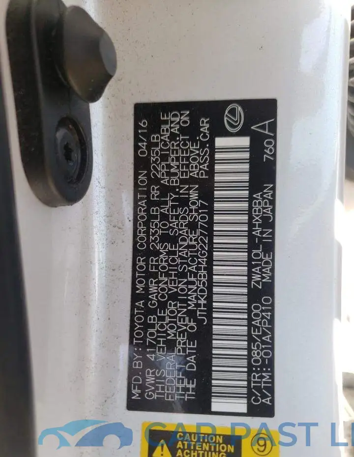 JTHKD5BH4G2277017# 12