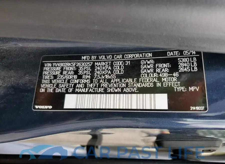 YV4902RK5F2630257# 14