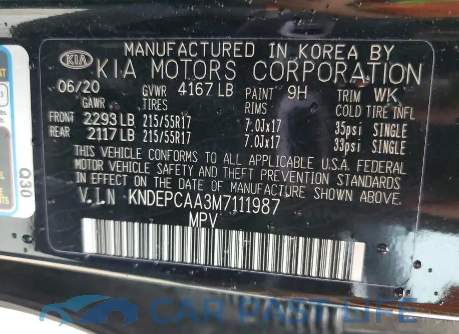 KNDEPCAA3M7111987# 14