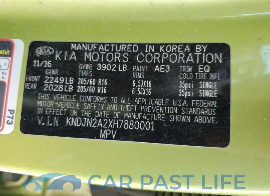 KNDJN2A2XH7880001# 12
