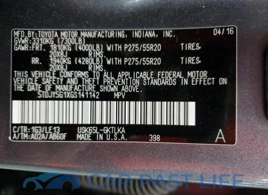 5TDJY5G1XGS141142# 14