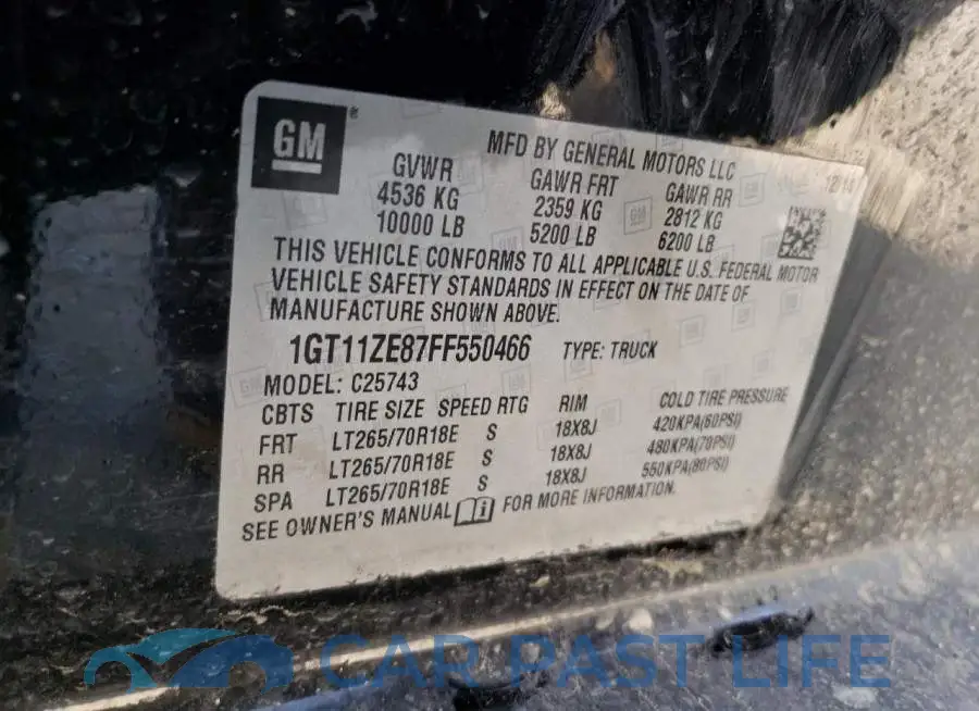 1GT11ZE87FF550466# 12