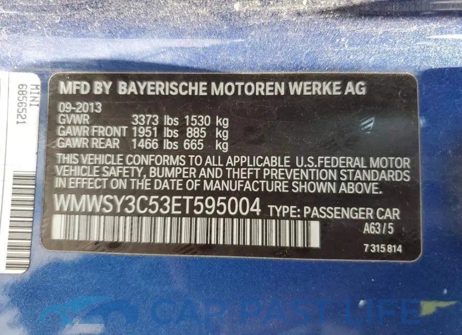 WMWSY3C53ET595004# 12