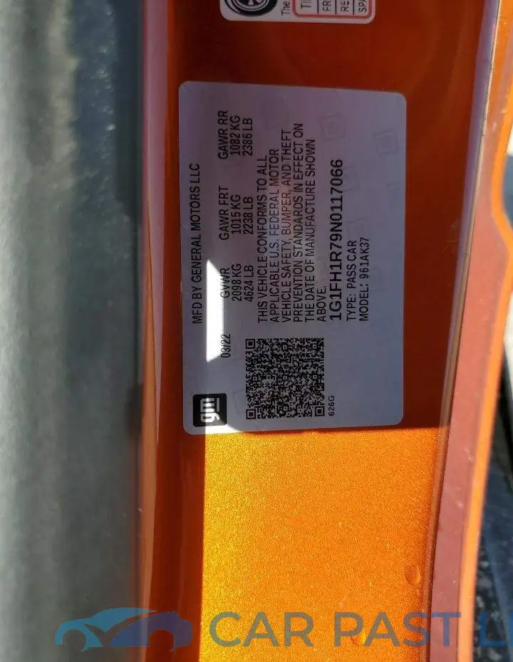 1G1FH1R79N0117066# 13