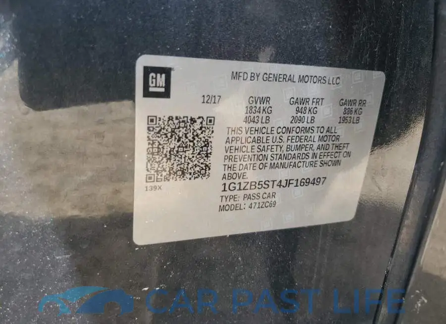 1G1ZB5ST4JF169497# 12