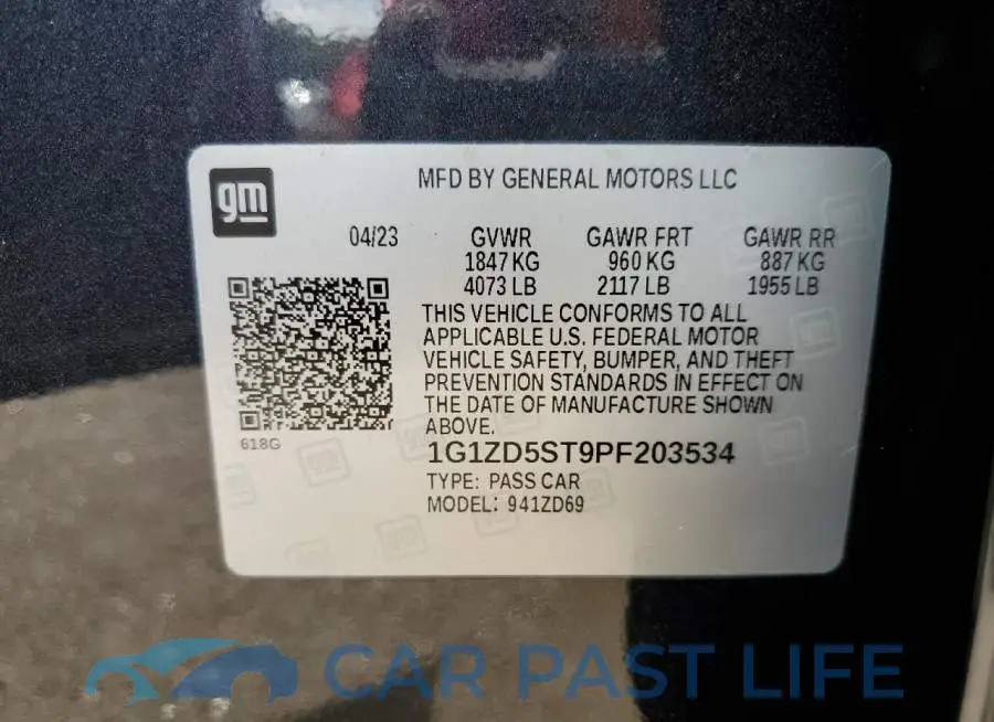 1G1ZD5ST9PF203534# 12