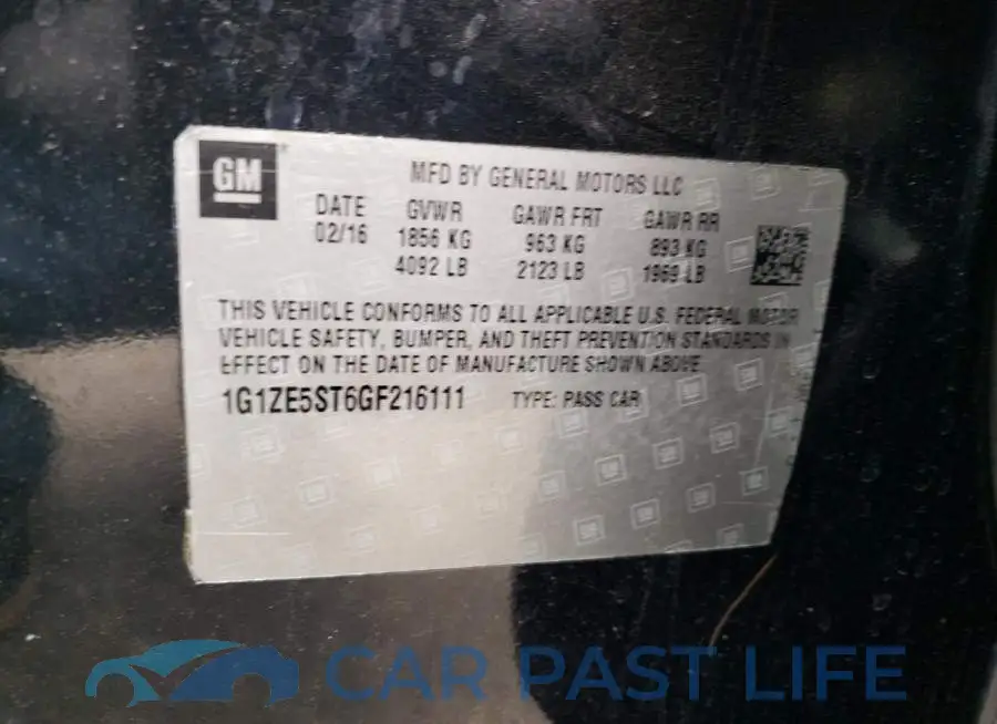 1G1ZE5ST6GF216111# 12