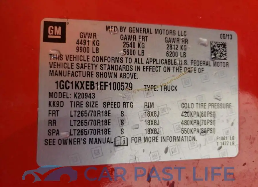 1GC1KXEB1EF100579# 10