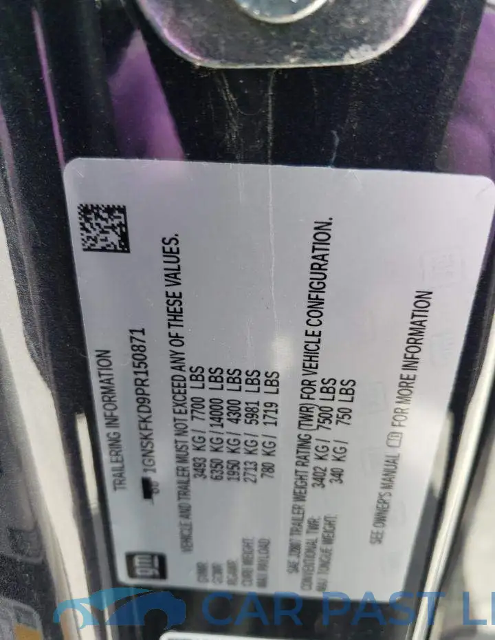 1GNSKFKD9PR150871# 14