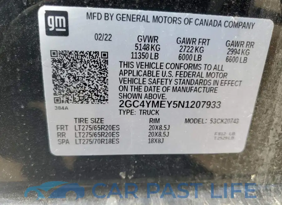 2GC4YMEY5N1207933# 14