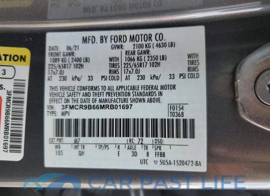 3FMCR9B66MRB01697# 13