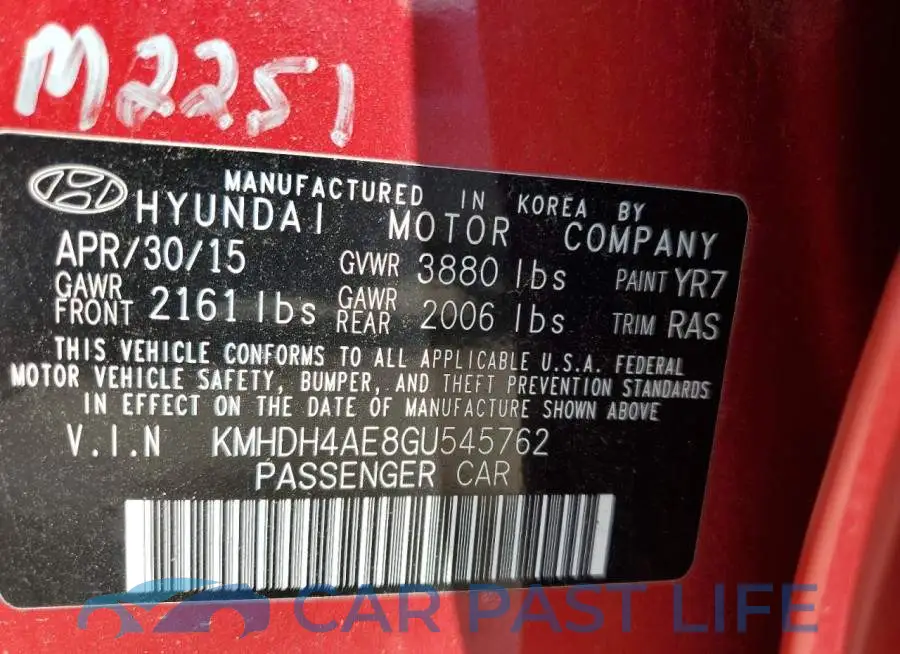 KMHDH4AE8GU545762# 12
