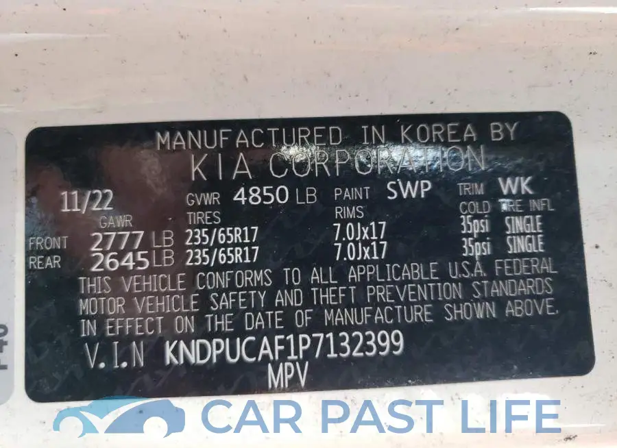 KNDPUCAF1P7132399# 13