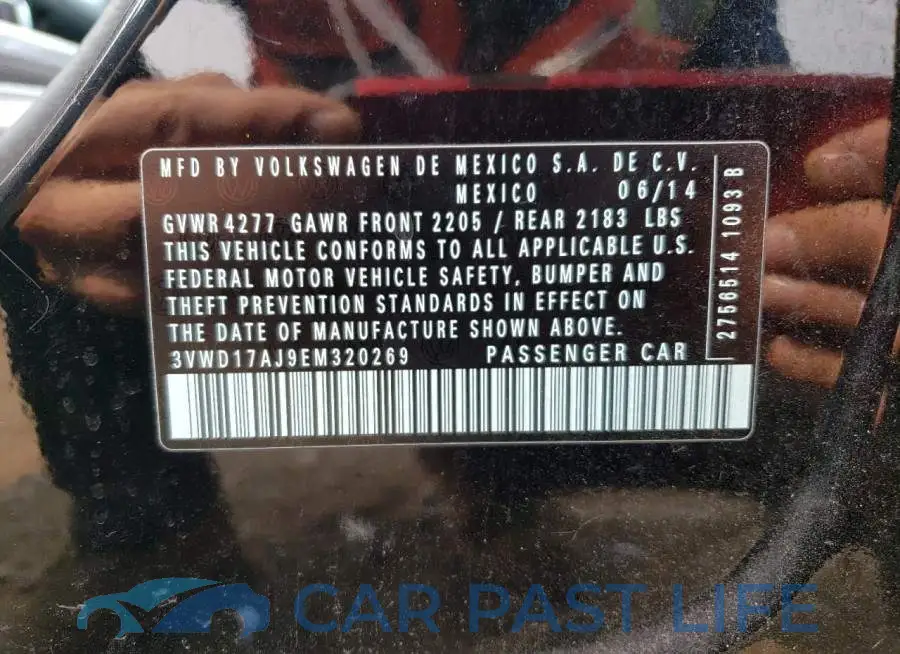 3VWD17AJ9EM320269# 12