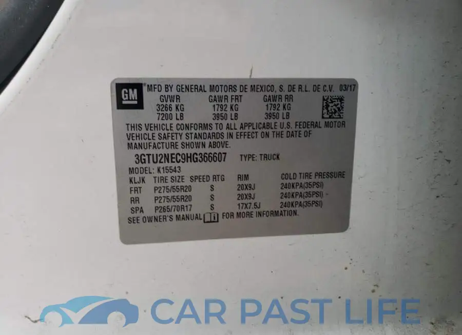 3GTU2NEC9HG366607# 12