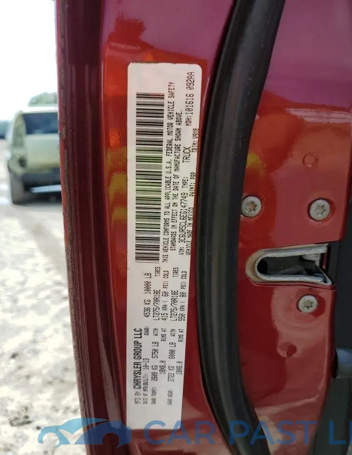 3C6UR5CL6EG147749# 13