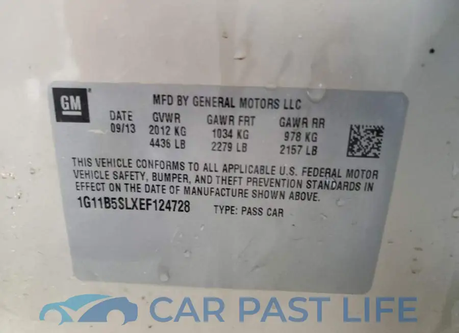 1G11B5SLXEF124728# 12