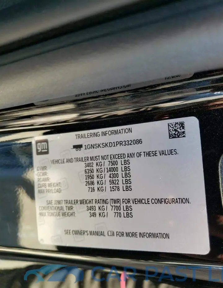 1GNSKSKD1PR332086# 14