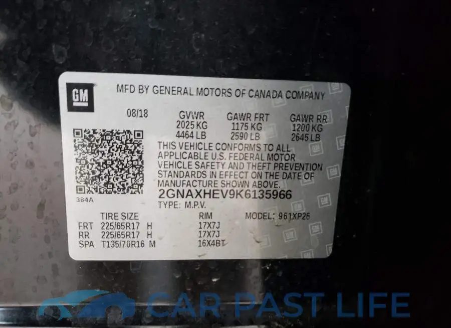 2GNAXHEV9K6135966# 13