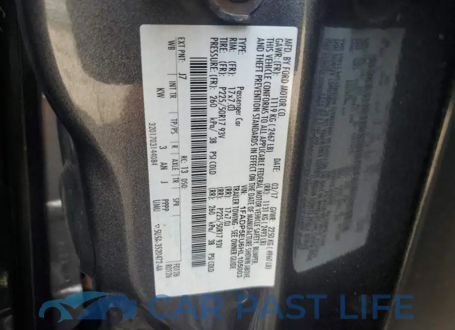 1FADP5EU6HL105003# 12