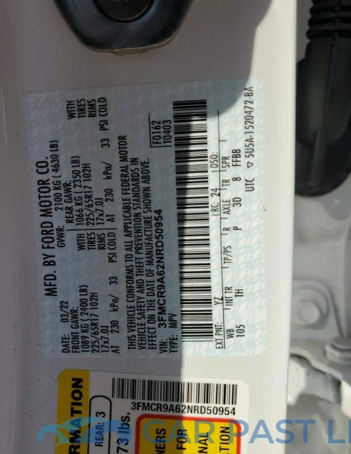 3FMCR9A62NRD50954# 13