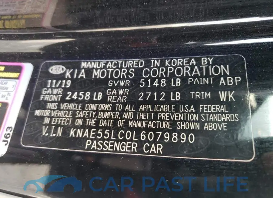 KNAE55LC0L6079890# 12